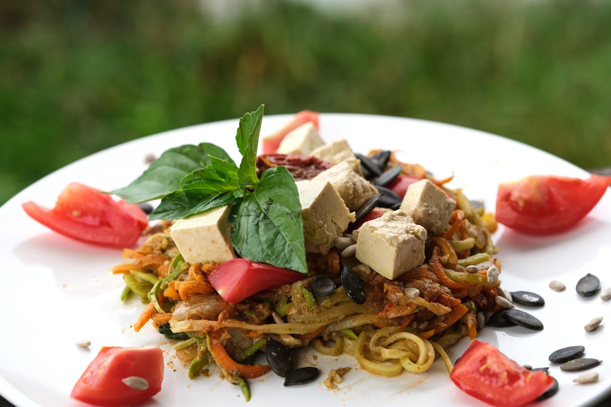 lunchbox-livraison-repas-vegetarien-landes-spaghettis-de-courgettes-carottes-pesto
